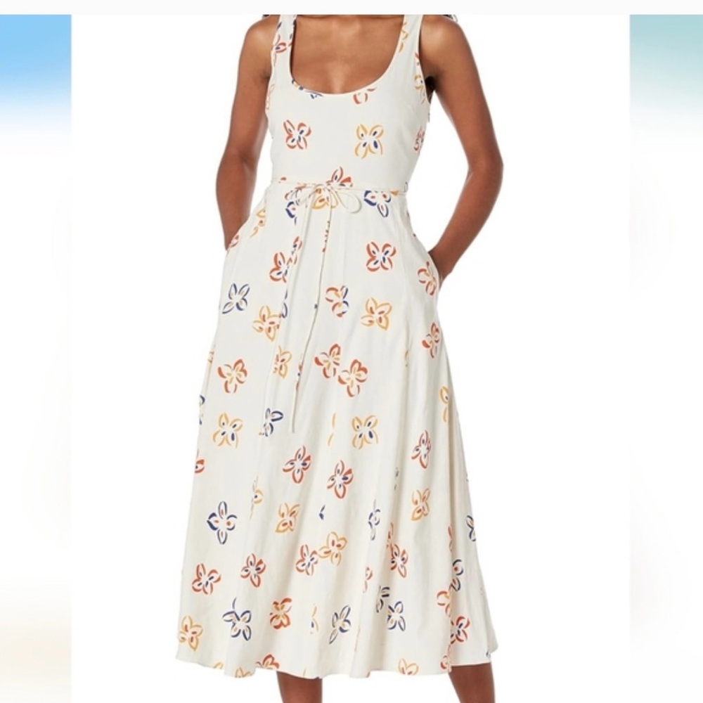 Rebecca Taylor White Cream Sundress Sleeveless Midi